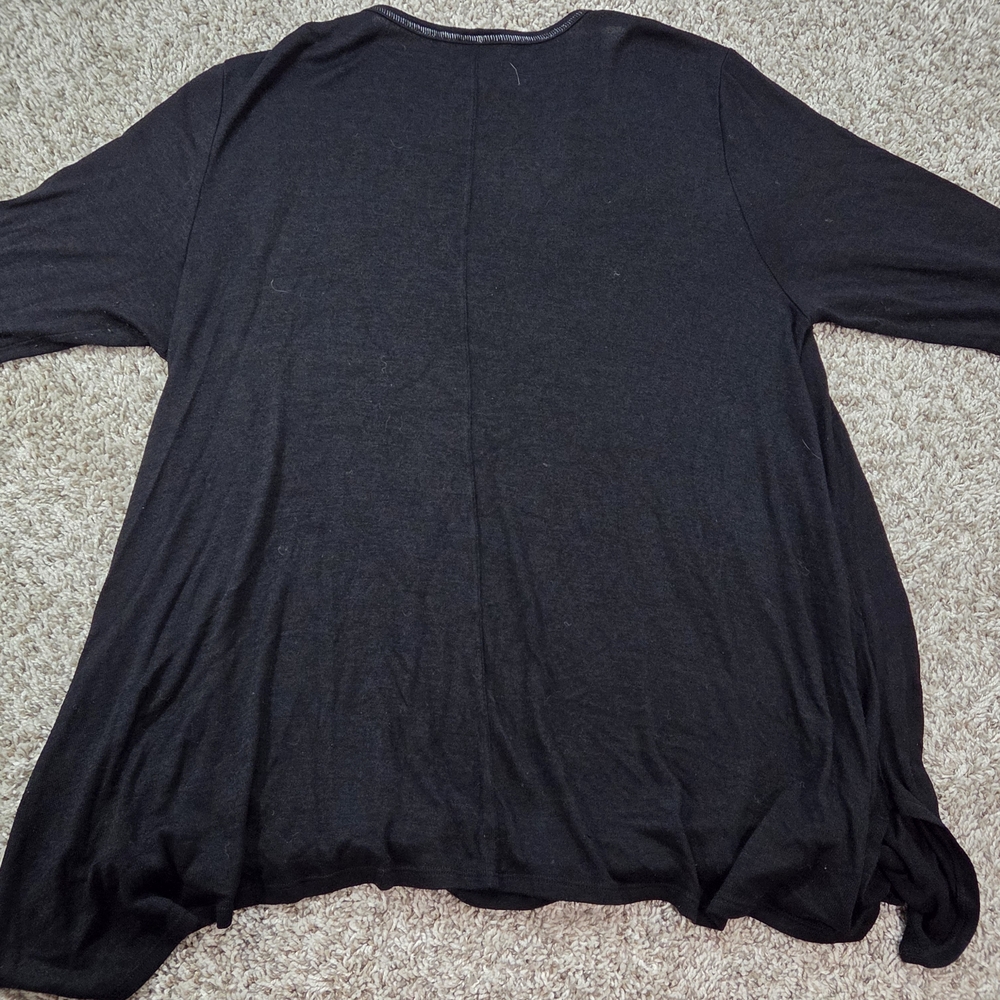 ​Faded Glory Black Rhinestone Tunic Top Plus‎ Size 2X - Picture 3 of 3